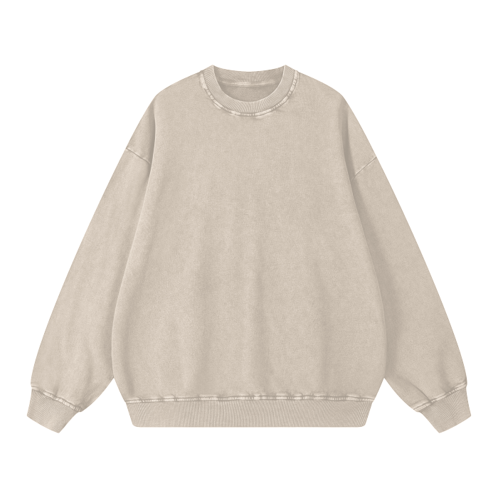 Classic Washed Oversized Streetware Sweatshirt
