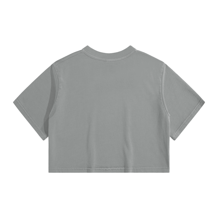 Washed Effect Crop Top - 220 GSM