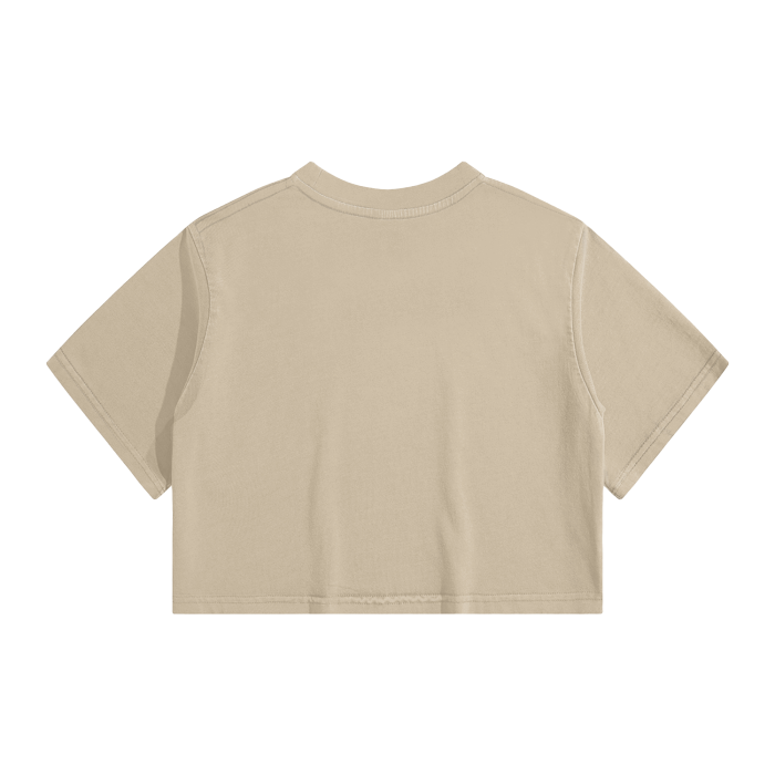 Washed Effect Crop Top - 220 GSM