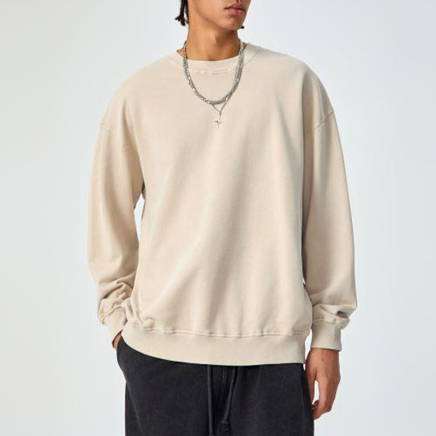 Classic Washed Oversized Streetware Sweatshirt